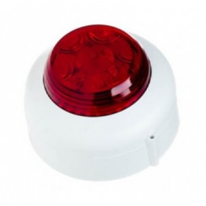 Cranford Controls VXB-12V-SB-WB/RL LED Beacon 12v White Body Red Lens Shallow Base